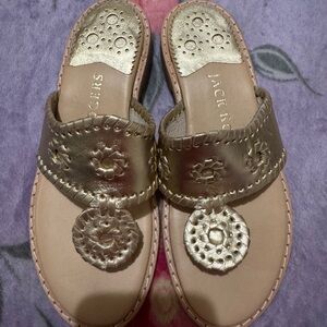 Jack Rogers Metallic Gold Sandals